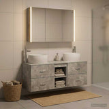 Bathroom Furniture Set 4 pcs Concrete Grey 3407026