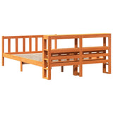 Bed Frame with Headboard without Mattress Wax Brown 160x200 cm 3305924