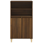 ZNTS Highboard Brown Oak 60x36x110 cm Engineered Wood 821227