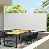 Patio Retractable Side Awning 160x600 cm Cream 317959