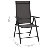 10 Piece Garden Dining Set Black and Anthracite 3070645