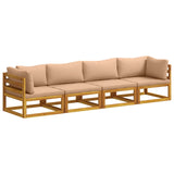 Sofa Set 4 pcs Natural Solid Acacia Wood 3417284