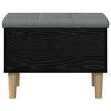 Storage Bench with Cushion Black Oak 62 x 42 x 46 cm 8017735