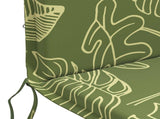 High Back Chair Cushion GEMERT 4 pcs 100% Polyester Leaf Design 945754