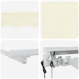 Electric Retractable Awning Cream and White 4 x 3 m 3421808