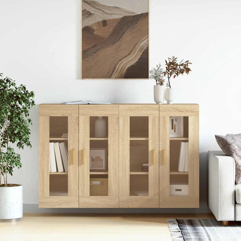 Wall Mounted Cabinets 2 pcs Sonoma Oak Engineered Wood 3197899