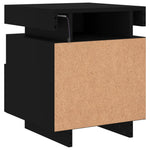 ZNTS Bedside Cabinets with LED Lights 2 pcs Black 40x39x48.5 cm 836787