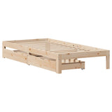 Bed Frame with Drawers without Mattress 75x190 cm Small Single 3301932