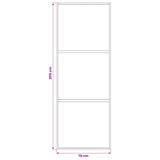 Sliding Door 76 x 205 cm Tempered Glass and Aluminium 42054108