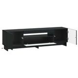 LED TV Cabinet Black Engineered Wood 896026