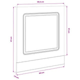 Dishwasher Panel Kalmar High Gloss White 60x1.5x57 cm Engineered Wood 853659