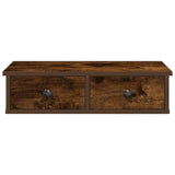 Wall Shelf with Drawers Smoked Oak 60x28x15 cm Engineered Wood 859945