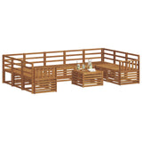 Sofa Sets 10 pcs Natural Solid Acacia Wood 3375509