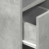 Bedside Cabinets 2 pcs with Drawer Concrete Grey 25x31x66 cm 858621