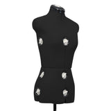 288485 Adjustable Dress Form Female Black S Size 33-40