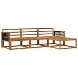 Outdoor Sofa Set 4 pcs Natural Solid Acacia Wood 3382462