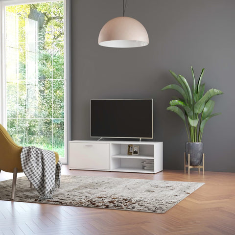 ZNTS TV Cabinet White 120x34x37 cm Engineered Wood 801152