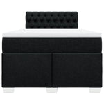 ZNTS Box Spring Bed with Mattress Black 120x200 cm Fabric 3285864