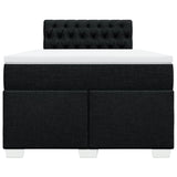 ZNTS Box Spring Bed with Mattress Black 120x200 cm Fabric 3285864