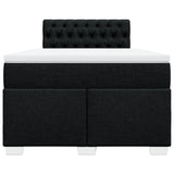 Box Spring Bed with Mattress Black 120x200 cm Fabric 3285864