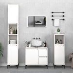ZNTS 3 Piece Bathroom Cabinet Set White Engineered Wood 3185543