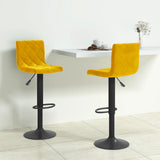 Bar Stools 2 pcs Mustard Yellow Velvet 333738