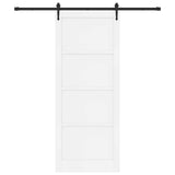 Sliding Door ORKDAL 93 x 232 cm Engineered Wood White and Black 3450333
