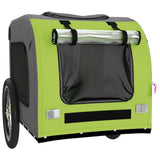 Pet Bike Trailer Green and Grey Oxford Fabric&Iron 93843