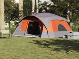Family Tent Cabin 6-Person Grey and Orange Waterproof 4009557