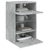 TV Wall Cabinet with LED Lights Concrete Grey 40x30x60.5 cm 837084