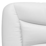 Bed Frame with LED without Mattress "Hvar" White and Black 90x190 cm 3213905