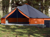 Family Tent Tipi 6-Person Grey and Orange Waterproof 94587