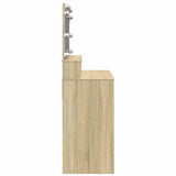 Dressing Table with LED Sonoma Oak 80x41x134.5 cm 848187