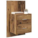 Wall-mounted Bedside Cabinet 2 pcs Old Wood 48.5 x 32.5 x 80 cm 880486