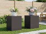 Plant Stand 2 pcs Black 40 x 40 x 60 cm Steel 8012531