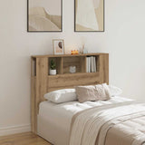 Headboard Cabinet Artisan Oak 120x19x104.5 cm Engineered Wood 856879