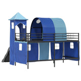Kids'Loft Bed Frame Black and Blue 90 x 200 cm Metal 42020881