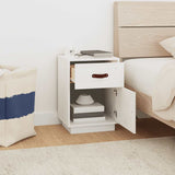 Bedside Cabinets 2 pcs White 40x34x55 cm Solid Wood Pine 818308