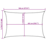 Sun Shade Sail Sand 7x6 m 100% Polyester Oxford 4000582