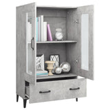 Highboard Concrete Grey 70x31x115 cm Engineered Wood 812559