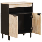 Sideboard White Wash Finish 60 x 33 x 75 cm Solid Mango Wood 4017889