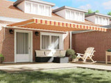 Retractable Awning Yellow and Orange 400 x 300 cm 3330527