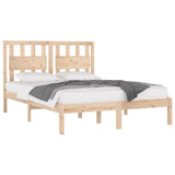 Bed Frame without Mattress Solid Wood Pine King Size 3103938