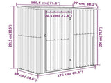 Garden Shed 180.5x97x209.5 cm Galvanised Steel Wooden Look 150906
