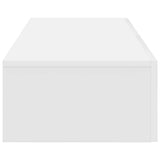 Wall Shelf with Drawers White 60x26.5x15 cm Engineered Wood 859968