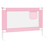 Toddler Safety Bed Rail Pink 100x25 cm Fabric 10199