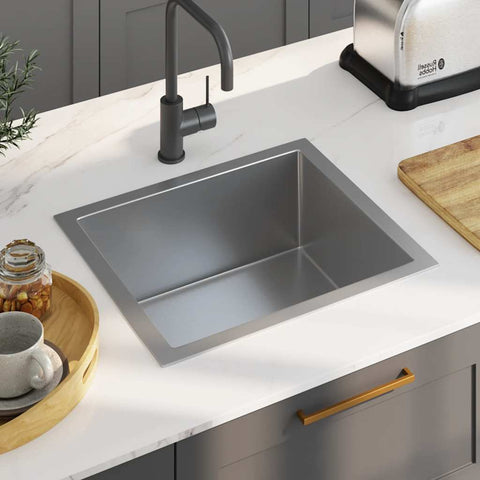 ZNTS Handmade Kitchen Sink Stainless Steel 51502