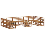 Outdoor Sofa Set 11 pcs Natural Solid Acacia Wood 3367097