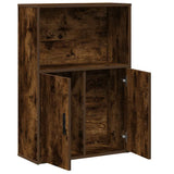Bookcase Smoked Oak 60x24x85 cm Engineered Wood 860413