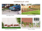 Expanding Trellis Fence Freestanding Movable Fence Foldable Garden Screen Panel Aluminium, 405cm x T3398P325251